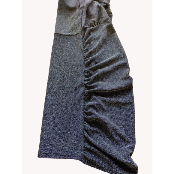 Divided Dress Small Long Sleeve Ruched Sides Sparkle Party - Picture 9 of 12